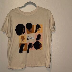 Barbie Cream T-Shirt with Diverse Hairstyles Graphic